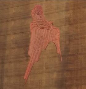 朱砂红印妈祖宝相-雕版