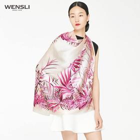 （永久下架）万事利花好月圆  高档桑蚕丝披肩 围巾 真丝大方巾