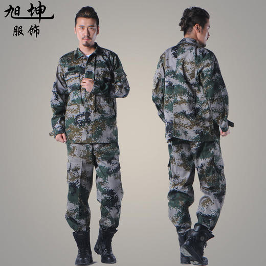 【迷彩服】07丛林迷彩服 士兵林地迷彩作训服07数码军训迷彩服 商品图0
