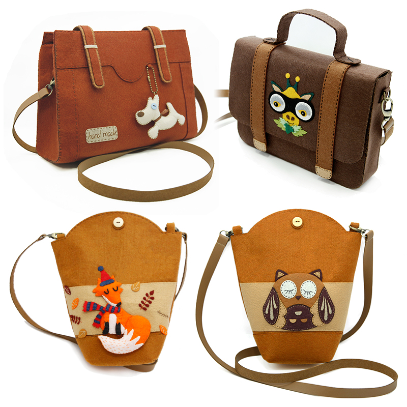 淘宝diy玩具1315包邮免裁剪森系斜挎包单肩包迪鸥不织布手工diy制作