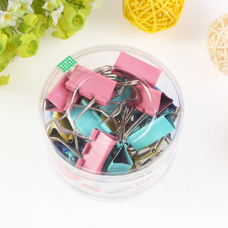 文具专场票夹1705特价 鼎力彩色长尾夹办公用品黑色燕尾夹铁夹子文件