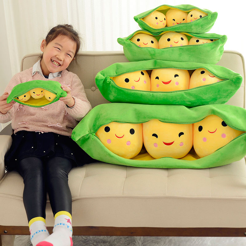 9块9母婴0715毛绒玩具豌豆抱枕可爱少女时代大号豆子创意公仔包邮生日