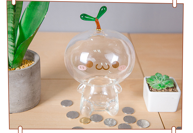 儿童可爱透明存钱罐 卡通储钱罐 家居摆件 学生生日礼物零钱罐