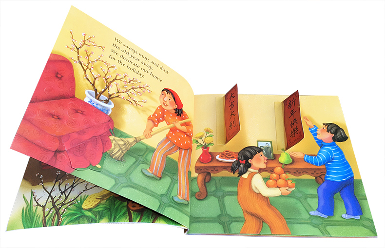 进口原版英文春节绘本Dragon Dance Chinese