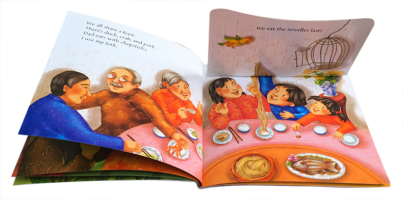 进口原版英文春节绘本Dragon Dance Chinese