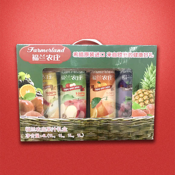 福兰农庄果汁礼盒1L*4(仅限总店自提)