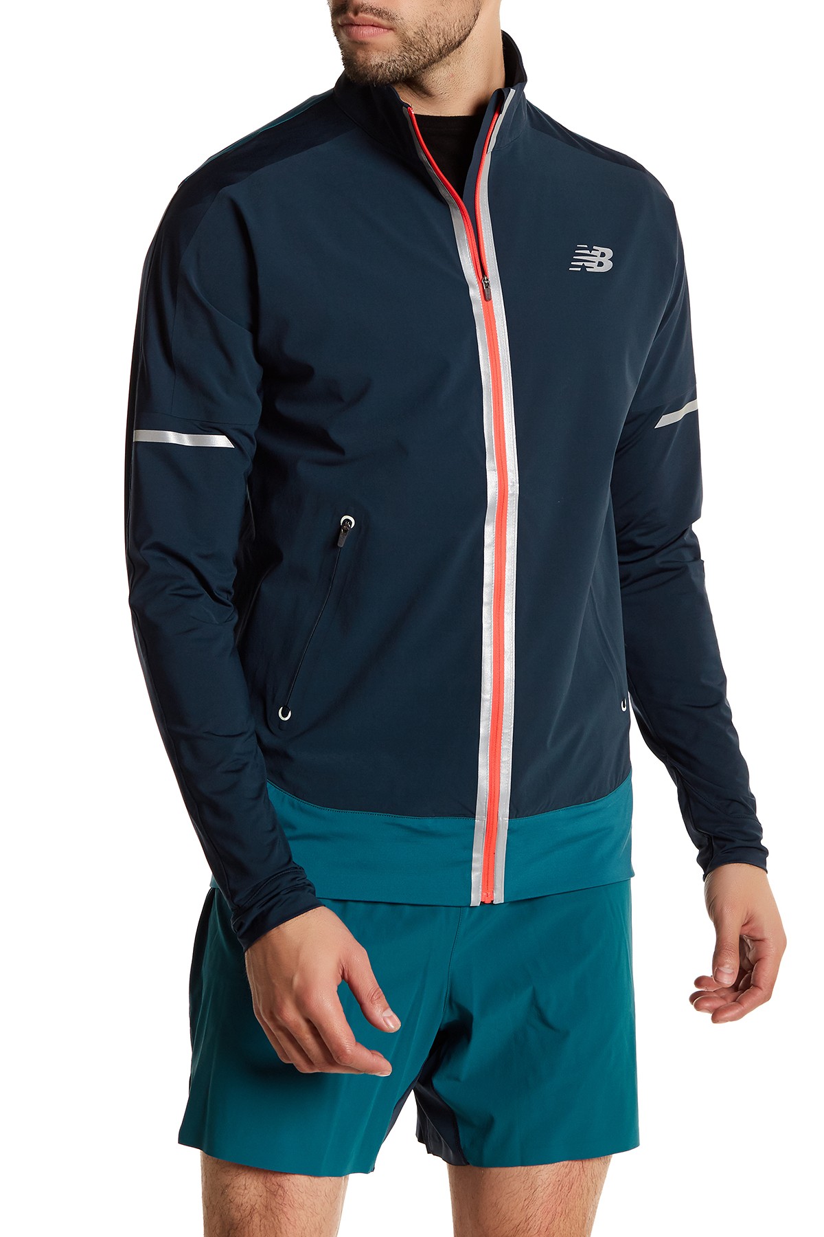 new balance mock neck front zip jacket