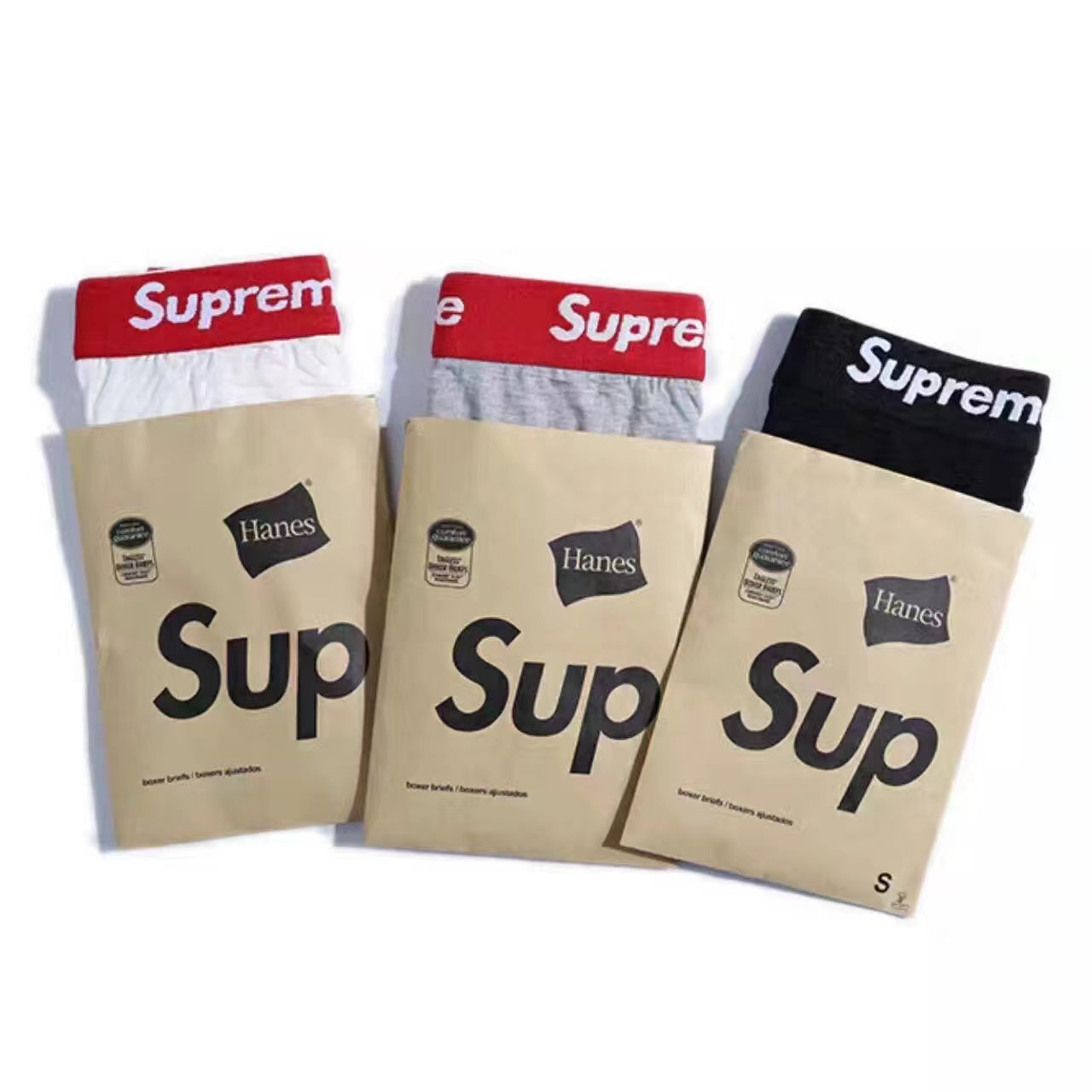 宋～绝爆 supreme平角内裤 莫代尔纯棉 柔软舒适 潮人必备