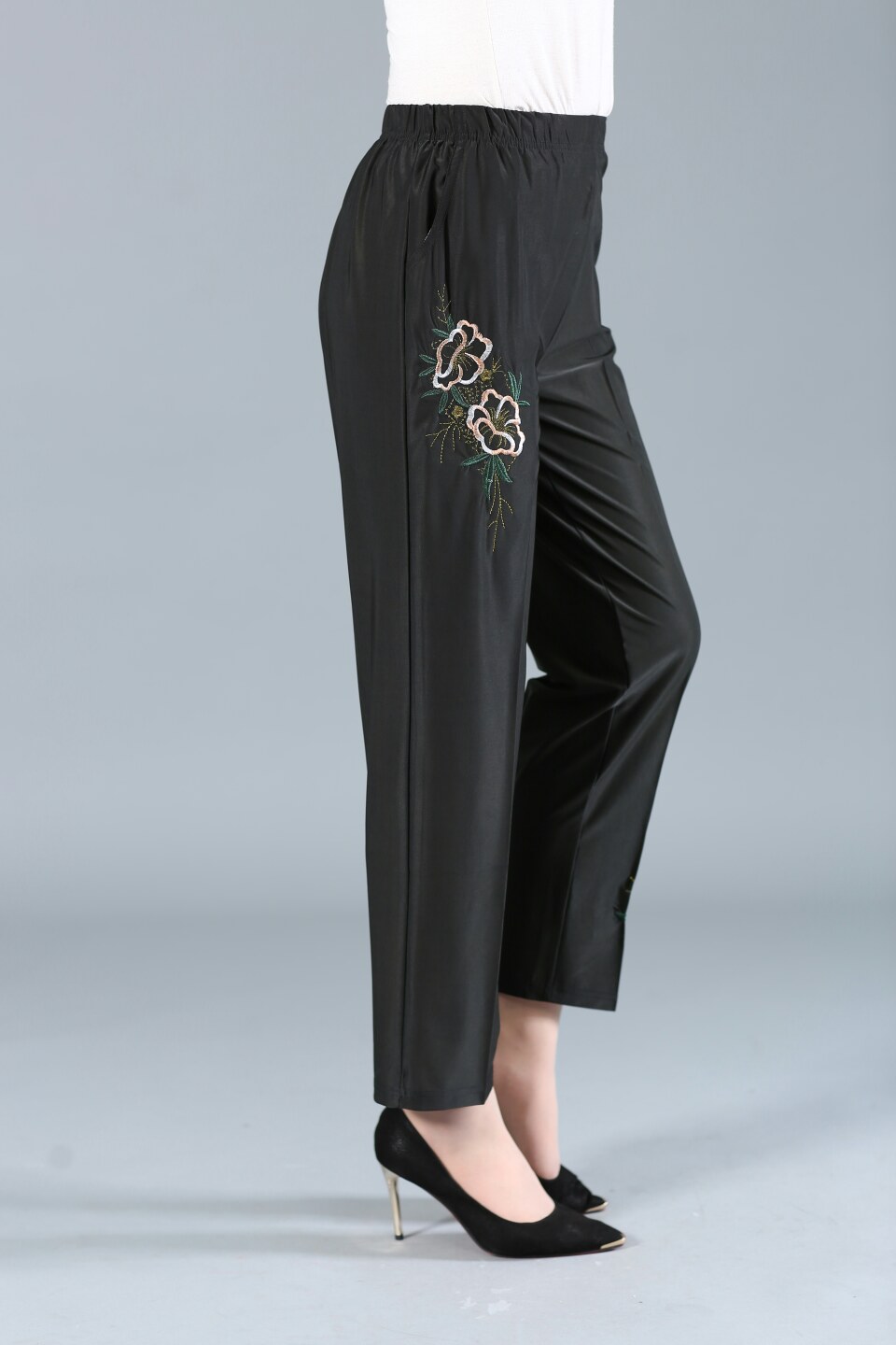 夏季新款微弹韩丝九分裤