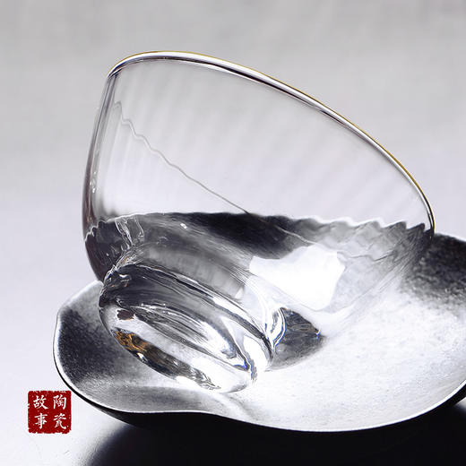 茶杯-玻璃品茗杯-冰裂镜面碗型杯 主人杯 商品图2