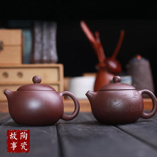 紫砂-茶壶-紫泥西施壶紫泥子冶石瓢壶 商品图0