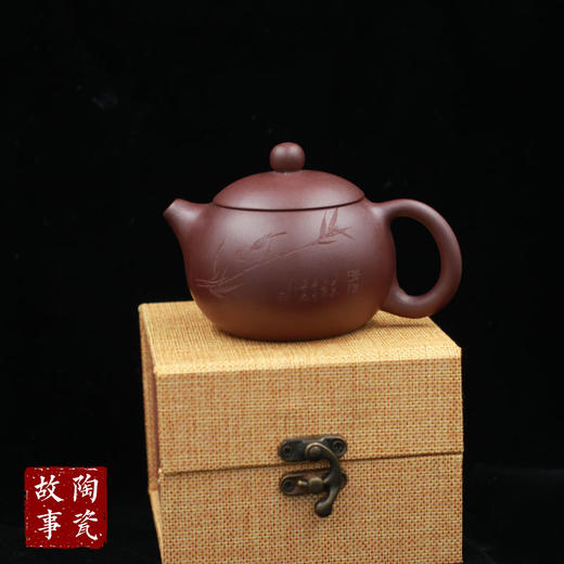 紫砂-茶壶-紫泥西施壶紫泥子冶石瓢壶 商品图4