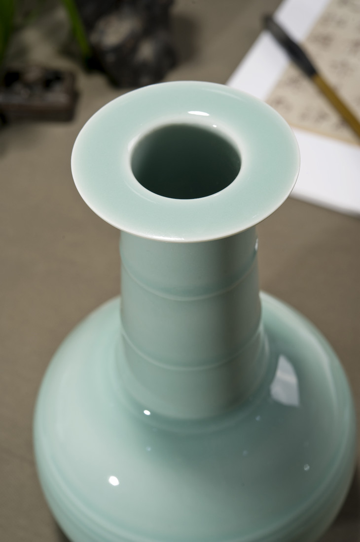 张晞国大师 龙泉青瓷弦纹瓶 坚持原价 仅18件