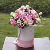粉玫瑰桶花丨11朵粉玫瑰粉桔梗混合花束 商品缩略图2