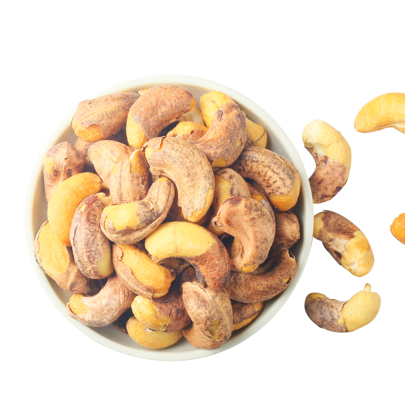 坚果特产零食带皮腰果仁秘制腰果原味腰果500克装