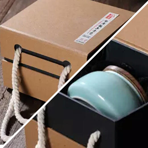 尚唐丨龙泉青瓷 小茶叶罐 青木茶叶罐  陶瓷密封罐 鸡翅木木盖   商品图5