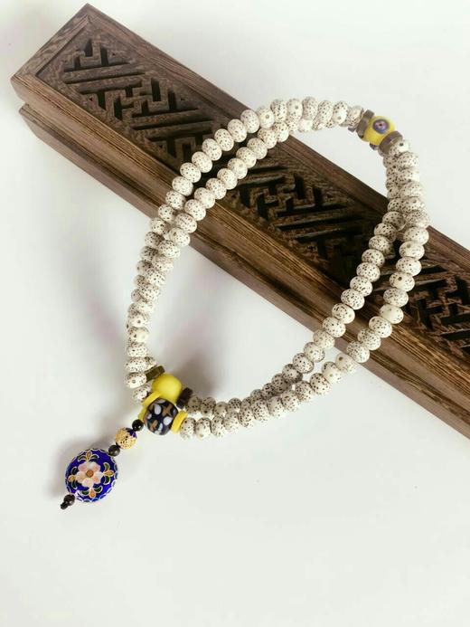 妙牌 星月菩提子108颗干磨正月长款佛珠手链手串配玩念珠顺白项链 商品图7