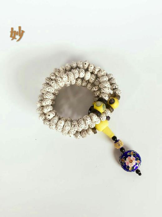 妙牌 星月菩提子108颗干磨正月长款佛珠手链手串配玩念珠顺白项链 商品图6