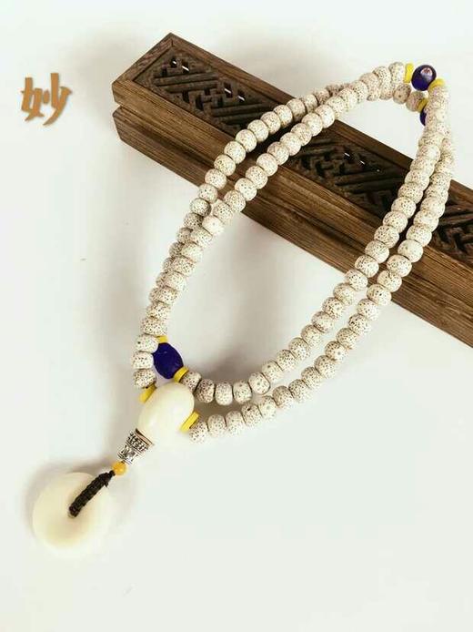 妙牌 星月菩提子108颗干磨正月长款佛珠手链手串配玩念珠顺白项链 商品图1