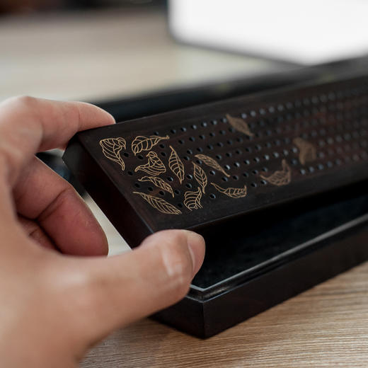 紫光檀飘镶铜丝四件套 商品图2