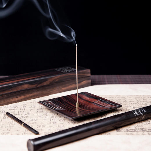 黑檀回纹香具四件套 商品图2