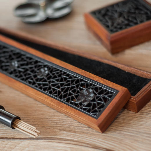 花梨紫光檀梅花香具五件套 商品图2