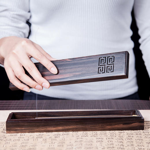 黑檀回纹香具四件套 商品图1