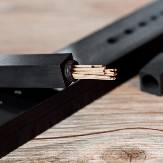 紫光檀绽放镶银丝简香盒两件套 商品图1