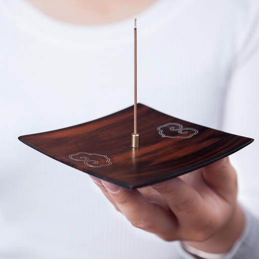 黑檀镶银丝如意香具四件套 商品图2