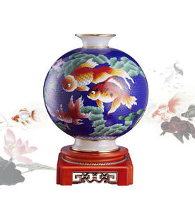 【彼达思】景泰蓝镶玉 金玉满堂