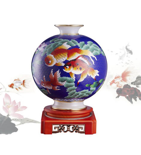 【彼达思】景泰蓝镶玉 金玉满堂 商品图0