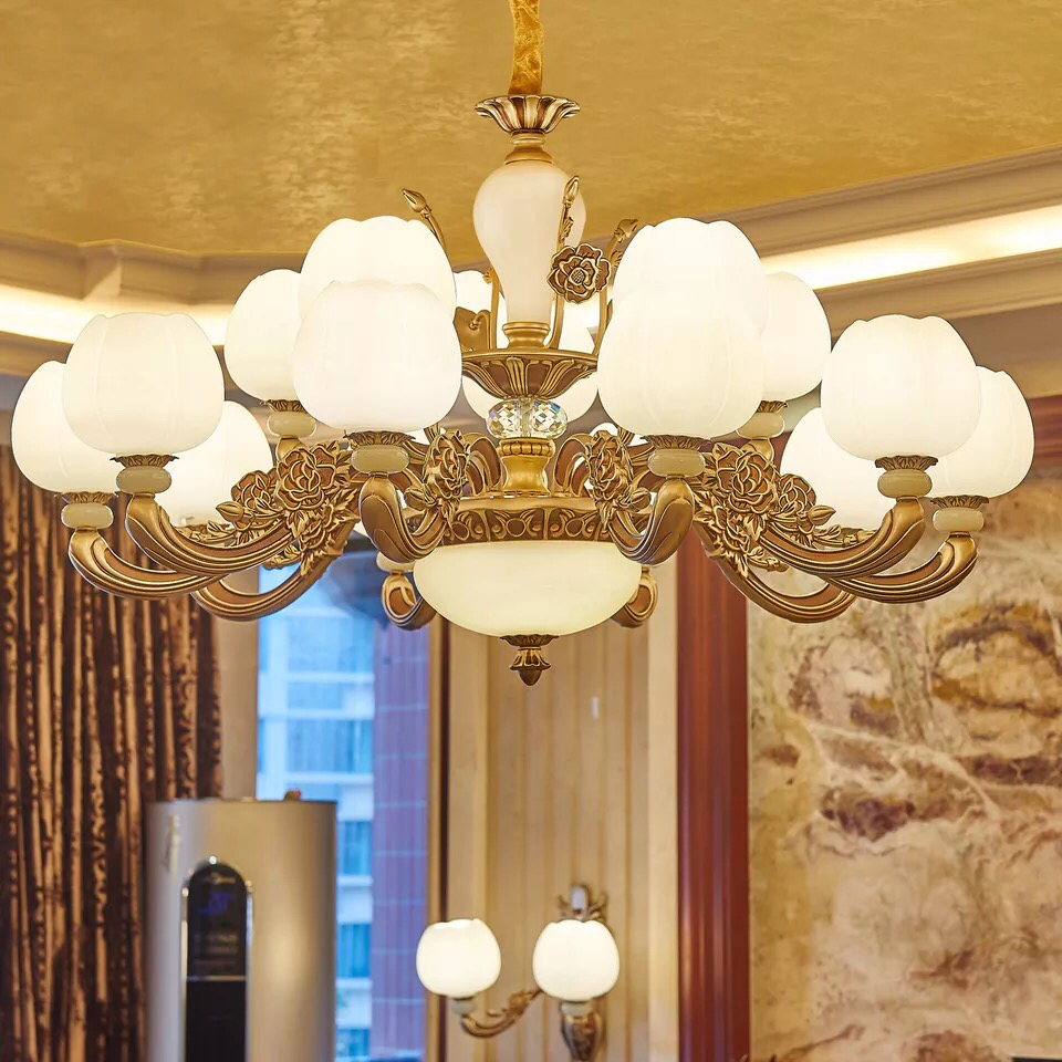 欧式吊灯田园简欧客厅灯具