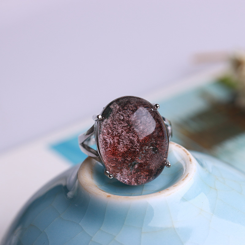 【预售,3-5天发货】观止复古925银红幽灵绿幽灵戒指033116