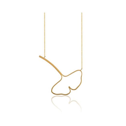 北京仓｜Bruno da Rohca-Life Floral-Gold Ginkgo 项链［葡萄牙 设计师］ 商品图0