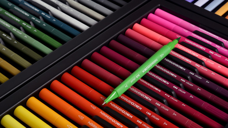 【想象无极限】kaco green artist 100色双头水彩笔