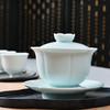 永利汇粉青瓷莲花型盖碗三才茶碗盖杯敬茶杯陶瓷功夫茶具配件 商品缩略图4