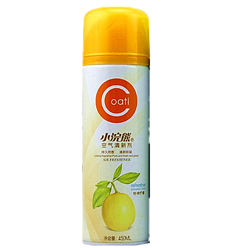 小浣熊空气清新剂怡神柠檬450ml 24瓶/件