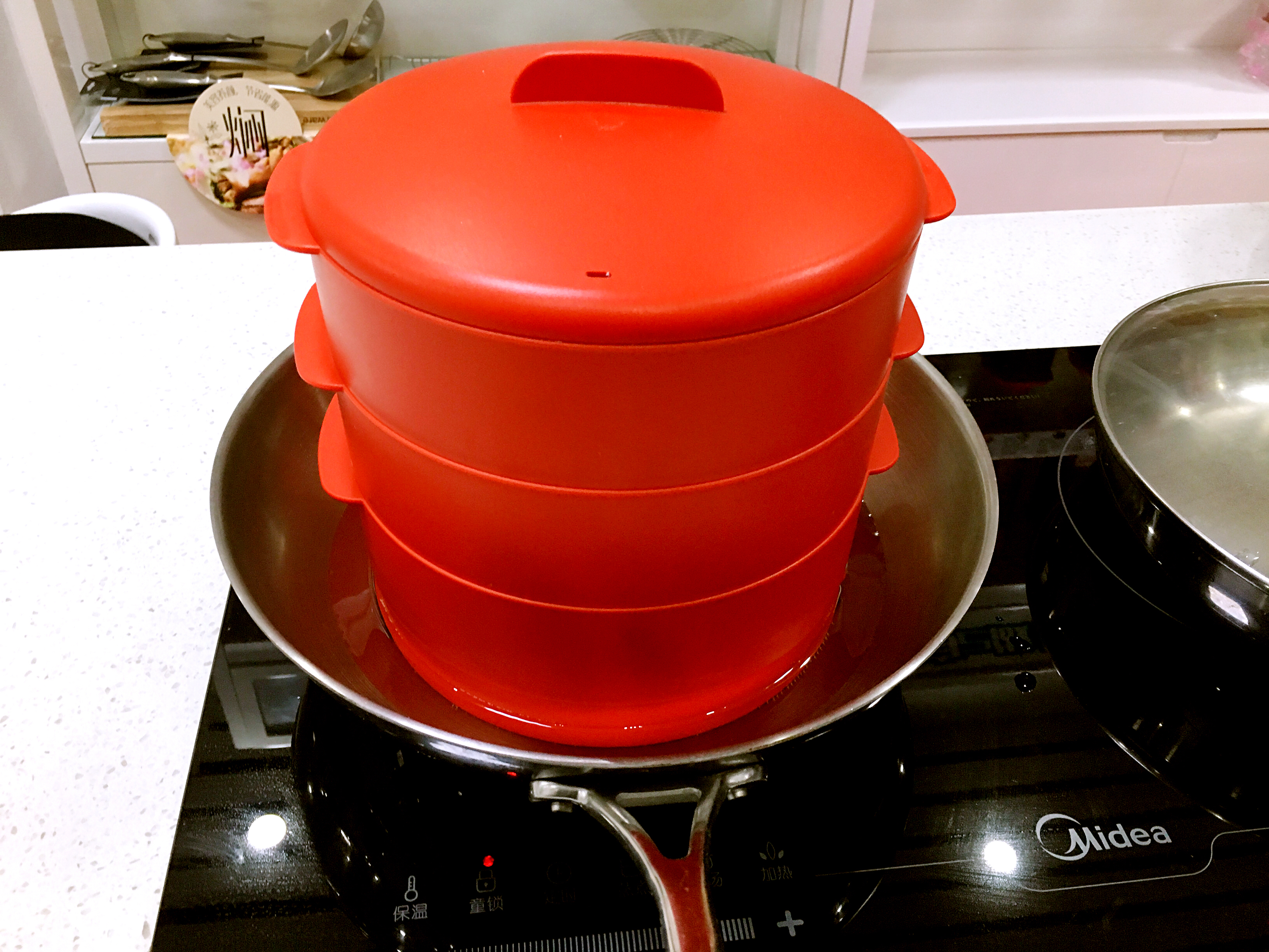 【双11秒杀】特百惠双层蒸霸2套4层,不用屉布不粘,蒸食物超快,底部加