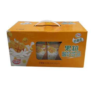 伊利芒果果粒优酸乳245g盒