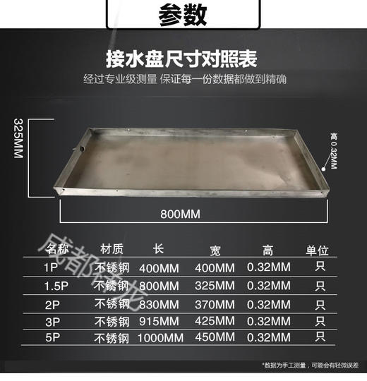 3P 201不锈钢空调接水盘 915mm×425mm×0.4mm 20只/箱 商品代码92008 商品图2