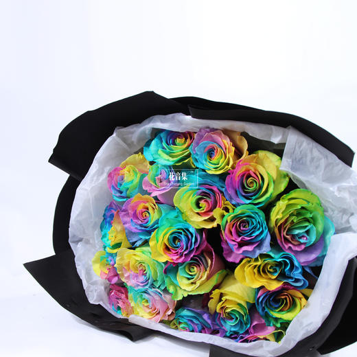 花音集甄选19支“进口彩虹玫瑰”|花音集 北京5环内免费送花上门 商品图1