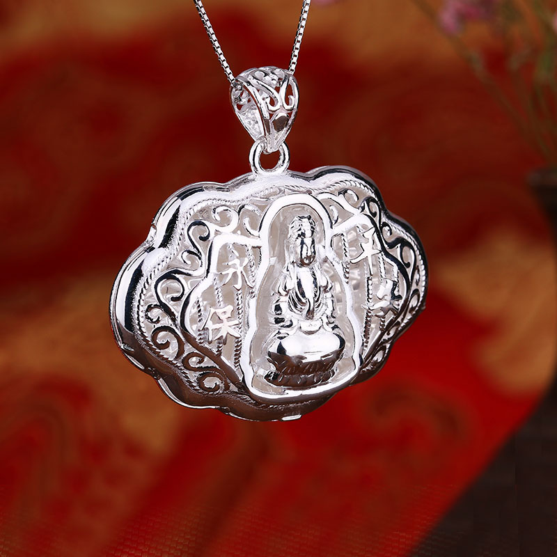 卓思华990银永保平安儿童吊坠项链db011