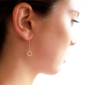 北京仓｜DiamantiPT-Circle of life-钻石 耳环（黄金色）［比利时设计师］