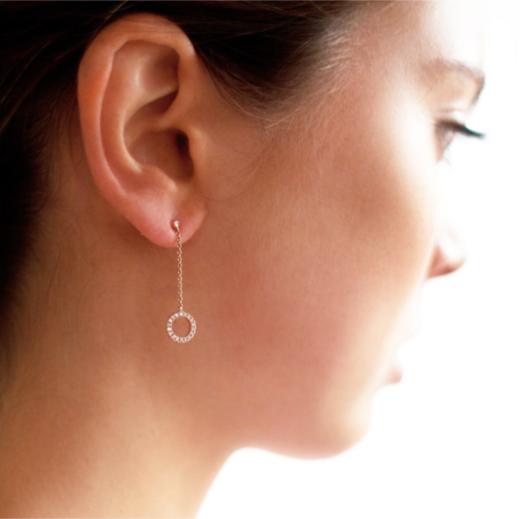 北京仓｜DiamantiPT-Circle of life-钻石 耳环（黄金色）［比利时设计师］ 商品图0