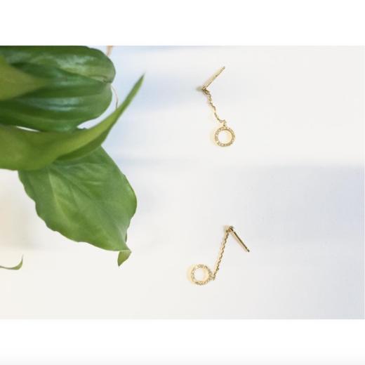 北京仓｜DiamantiPT-Circle of life-钻石 耳环（黄金色）［比利时设计师］ 商品图2