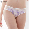 奶糖派繁花若梦白紫刺绣内裤 商品缩略图0