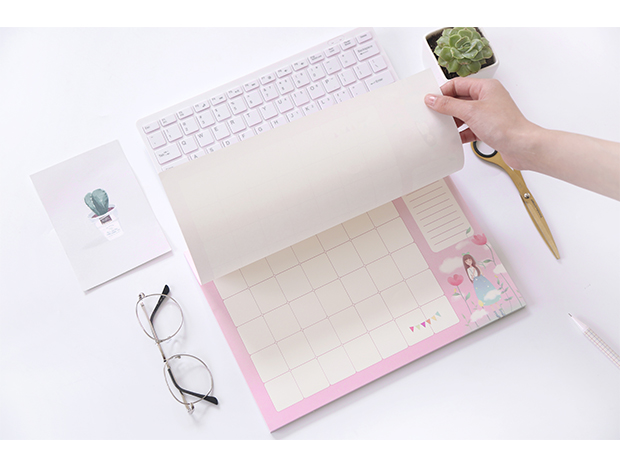 三年二班文具z花与夜周计划本便签本可撕桌面记事本60张本