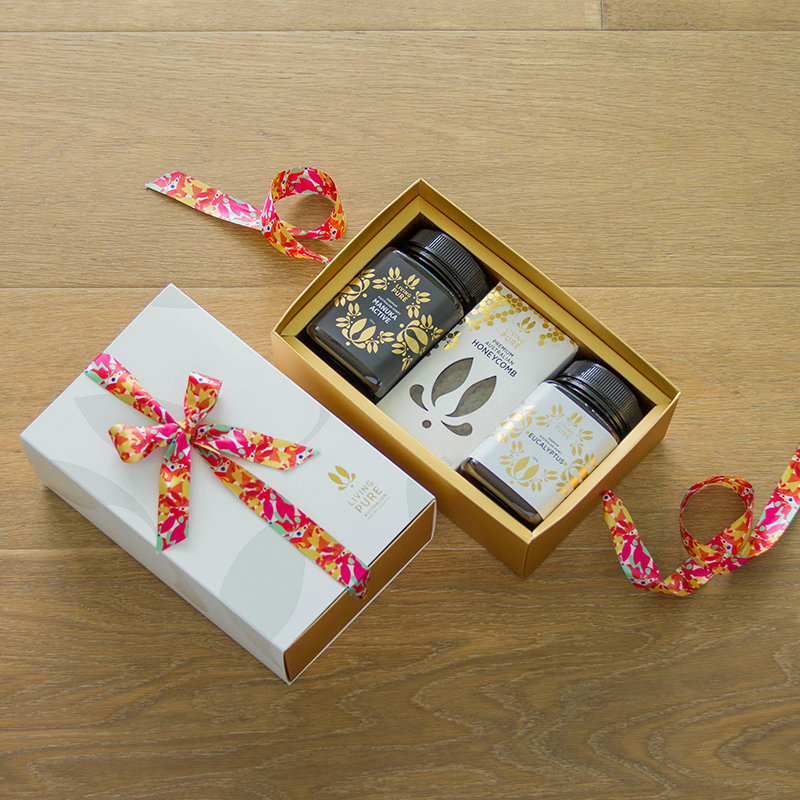 【暂售罄】「蜂蜜产品」三瓶金色缎带礼盒