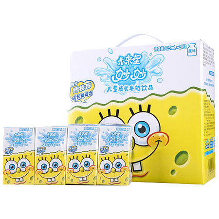 蒙牛妙妙儿童成长牛奶125ml*20包 (2016年10月生产保质期8个月)草莓与