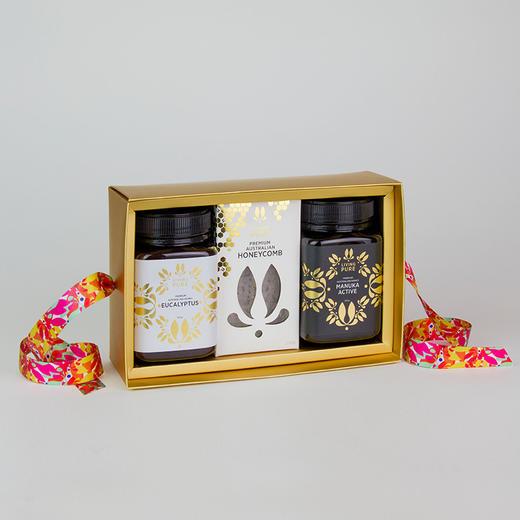 【暂售罄】「蜂蜜产品」三瓶金色缎带礼盒 商品图2